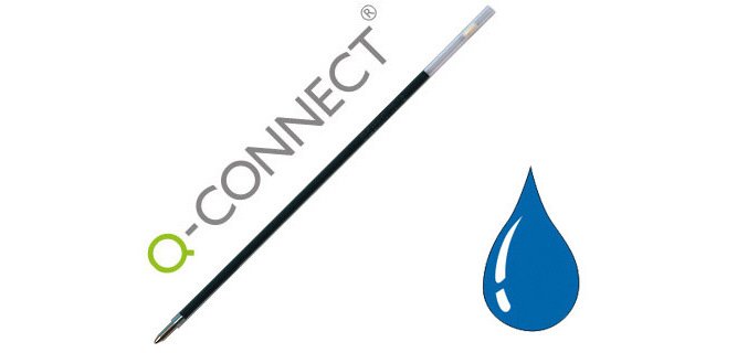 Recambio boligrafo extensible q-connect kf00233 azul