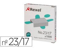 Grapas rexel 23/17 acero caja 1000 unidades