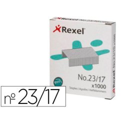 Grapas rexel 23/17 acero caja 1000 unidades