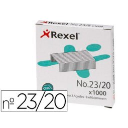 Grapas rexel 23/20 acero caja 1000 unidades