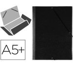Carpeta saro gomas tres solapas plastico cuarto color negro