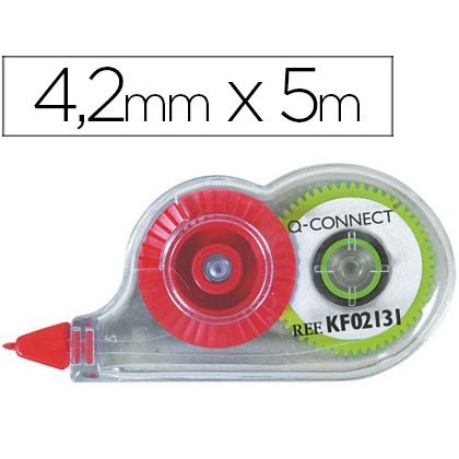 Corrector q-connect cinta mini blanco 4,2 mm x 5 m en blister