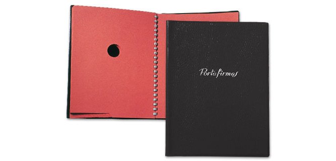 Portafirmas saro 320 pvc gofrado 20 departamentos color negro