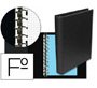 Carpeta multifin alfa 3005-g 16 anillas 39 mm plastico folio negro 215x310 mm