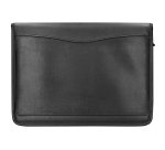 Carpeta portafolios q-connect cremallera 4 anillas 20 mm con calculadora y bolsillo para móvil color negro 260x355 mm