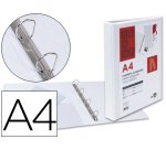 Carpeta canguro 4 anillas mixtas 25mm liderpapel a4 plastico color blanco