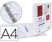 Carpeta canguro 2 anillas mixtas 25mm liderpapel a4 plastico color blanco