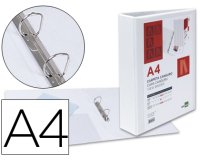 Carpeta canguro 2 anillas mixtas 40mm liderpapel a4 plastico color blanco