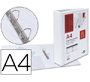 Carpeta canguro 2 anillas mixtas 40mm liderpapel a4 plastico color blanco