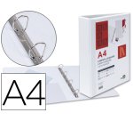 Carpeta canguro 4 anillas mixtas 40mm liderpapel a4 plastico color blanco