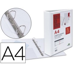 Carpeta canguro 4 anillas mixtas 40mm liderpapel a4 plastico color blanco