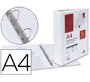 Carpeta canguro 4 anillas mixtas 40mm liderpapel a4 plastico color blanco