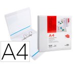Carpeta canguro 2 anillas mixtas 55mm liderpapel a4 plastico color blanco