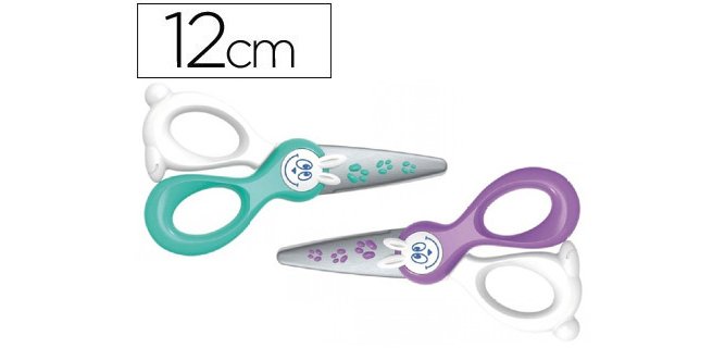 Tijeras escolares ergonómicas Maped kidi-cut 12 cm especial infantil corta solo papel y carton
