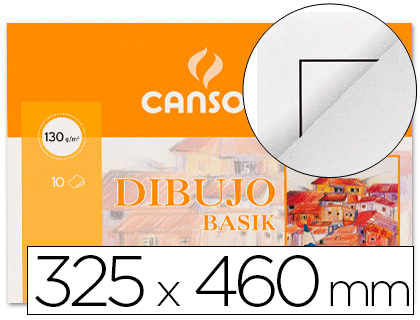 Lámina GUARRO-CANSON Dibujo Basik 130g Mini-Pack de 10h A4+Recuadro