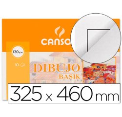 Papel dibujo basik din a3+ 32,5x 46 cm con recuadro minipack de 10 hojas