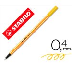 Rotulador stabilo punta de fib ra point 88 amarillo punta fina 0,4mm