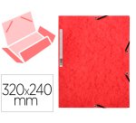 Carpeta q-connect gomas kf02165 carton simil prespan solapas 320x243 mm roj0