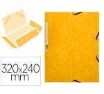 Carpeta q-connect gomas kf02166 carton simil-prespan solapas 320x243 mm amarilla