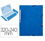 Carpeta q-connect gomas kf02167 carton simil-prespan solapas 320x243 mm azul
