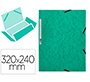 Carpeta q-connect gomas kf02168 carton simil-prespan solapas 320x243 mm verde