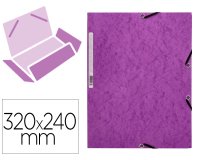 Carpeta q-connect gomas kf02171 carton simil-prespan solapas 320x243 mm violeta