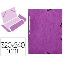 Carpeta q-connect gomas kf02171 carton simil-prespan solapas 320x243 mm violeta