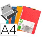 Carpeta q-connect gomas kf02174 carton simil-prespan solapas 320x243 mm colores surtidos