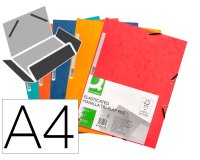 Carpeta q-connect gomas kf02174 carton simil-prespan solapas 320x243 mm colores surtidos