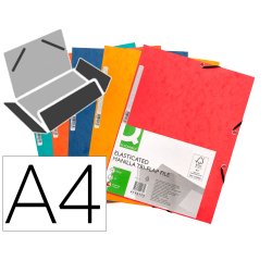 Carpeta q-connect gomas kf02174 carton simil-prespan solapas 320x243 mm colores surtidos