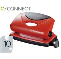 Taladrador q-connect kf02154 rojo abertura 1 mm capacidad 10 hojas