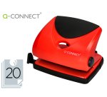 Taladrador q-connect kf02156 rojo abertura 2 mm capacidad 20 hojas