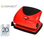 Taladrador q-connect kf02156 rojo abertura 2 mm capacidad 20 hojas