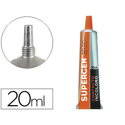 Pegamento supergen contacto incoloro 20 ml unidad