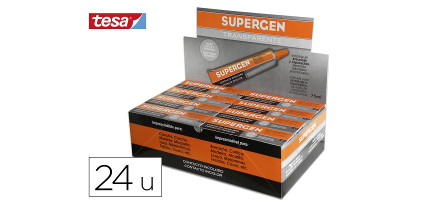 Pegamento supergen contacto incoloro 75 ml unidad