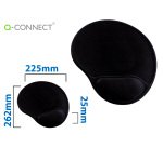 Alfombrilla para ratón q-connect con reposamuñecas de gel color negro