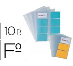 Recambio fundas pardo para tarjetero 175 bolsa de 10 hojas capacidad 16 tarjetas por hoja