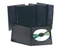 Caja dvd q-connect -con interior negro -pack de 5 unidades