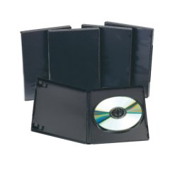 Caja dvd q-connect -con interior negro -pack de 5 unidades