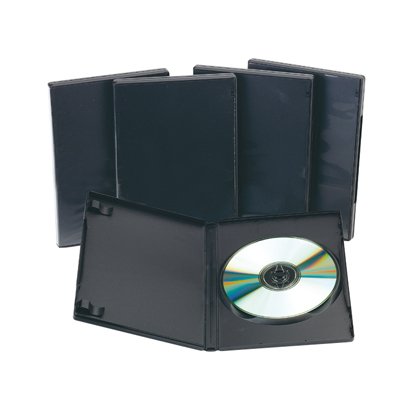 Caja dvd q-connect -con interior negro -pack de 5 unidades