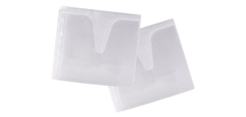 Sobre para 2 cd q-connect polipropileno con solapa multitaladro y forro protector-pack de 40 unidades