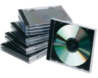 Caja de cd q-connect -con interior negro -pack de 10 unidades