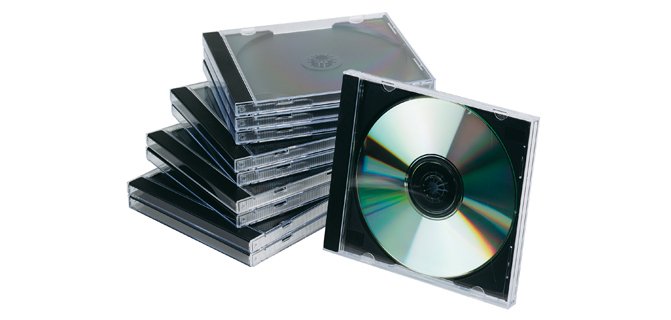 Caja de cd q-connect -con interior negro -pack de 10 unidades