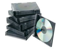 Caja de cd q-connect slim -con interior negro -pack de 25 unidades