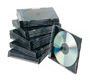 Caja de cd q-connect slim -con interior negro -pack de 25 unidades