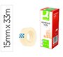 Cinta adhesiva q-connect transparente 33 m x 15 mm