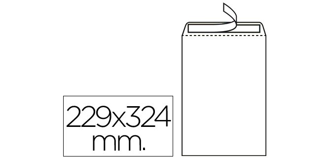 Sobre liderpapel bolsa n.8 blanco din 229x324 mm tira de silicona caja de 250 unidades