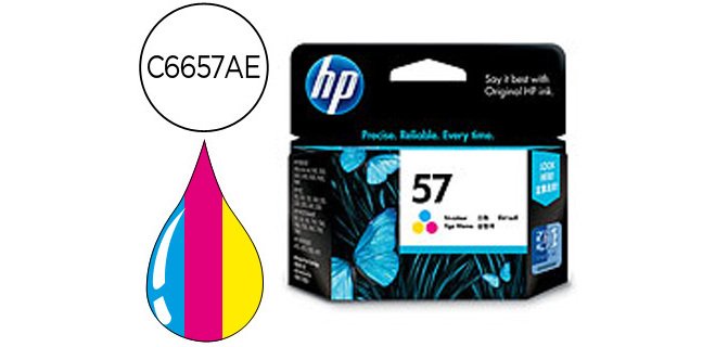 Ink-jet hp dj450 5150 5550 560 0 5650 5152 7150 5800 5850 9650 9670 9680 9680sp photosmarrt100 n.57 tricolor 17ml.