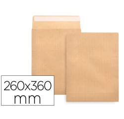 Sobre liderpapel bolsa n.12 kraft folio especial 260x360mm tira de silicona caja de 250 unidades