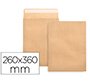 Sobre liderpapel bolsa n.12 kraft folio especial 260x360mm tira de silicona caja de 250 unidades